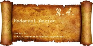 Madarasi Aszter névjegykártya